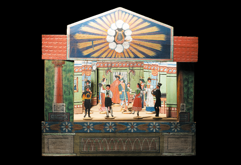 Théâtre miniature Neurenberg, ca. 1830, Bois peint