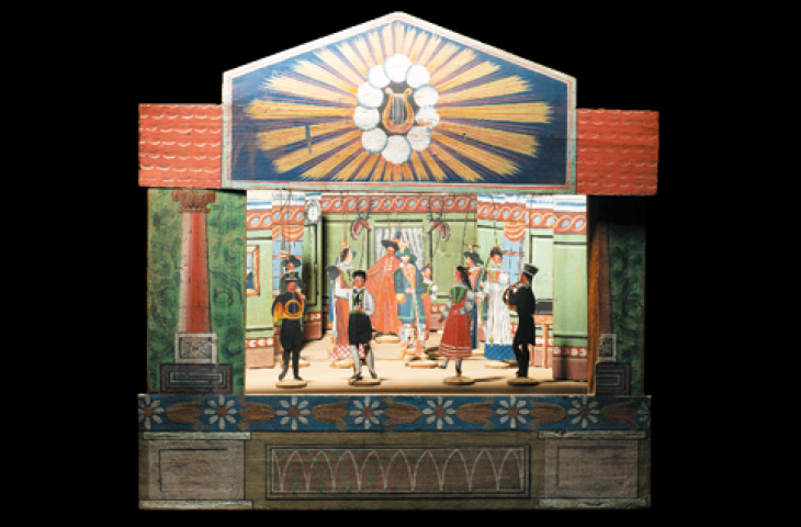 Miniature Theatre Neurenberg, ca. 1830, Painted wood